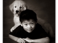 Boy-and-Dog-Black-and-White